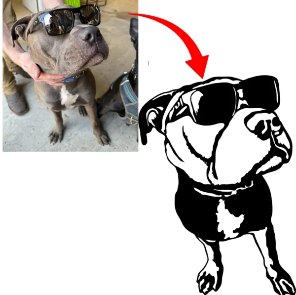 Pet Photo Wood Wall Art (Full Body) - Image 2
